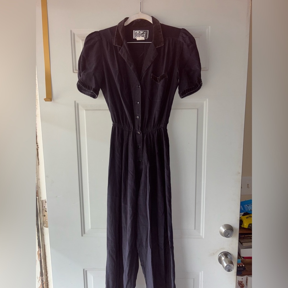 Foxy Lady vintage 70’s black jumpsuit size S